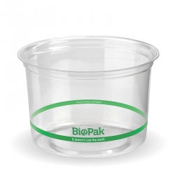 LD0142 Container Round PLA Deli Bowl BioPak 500ml P-500