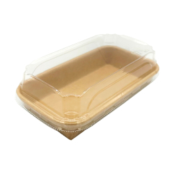 LD6206 Deli Sushi Tray Deep #0.5 PLA Kraft 140x105x45mm EP