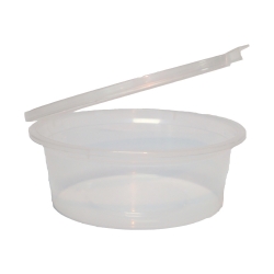 LD8132 Portion/Sauce Control Cups 3oz Clear with Hinged Lid