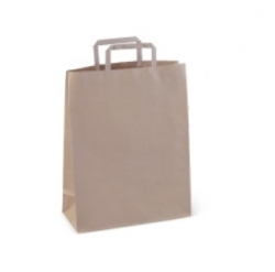 QC1052 #60 Flat Fold Handle Carry Bag Brown