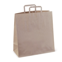 QC1090 #75 Flat Fold Handle Carry Bag Kraft