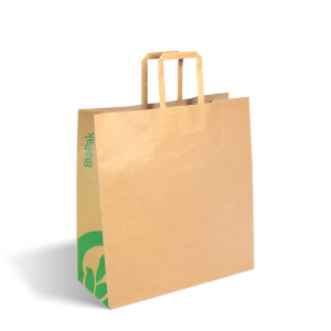 QC1095 Bags Paper Carry Kraft FFH Medium BioPak