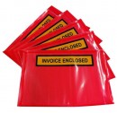 ZA1035 Invoice Enclosed Envelopes Red