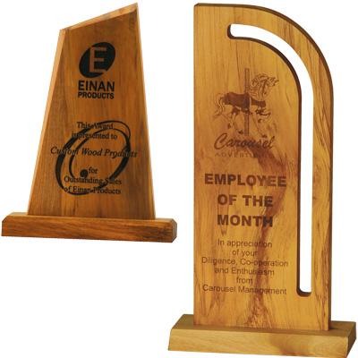 solid wood trophies catagory laser engraved