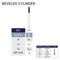 2121 Cylinder Cone End Diamond Bur 884/012 10pk