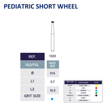 1320 Pediatric Short Wheel Diamond Bur 815/014 10pk
