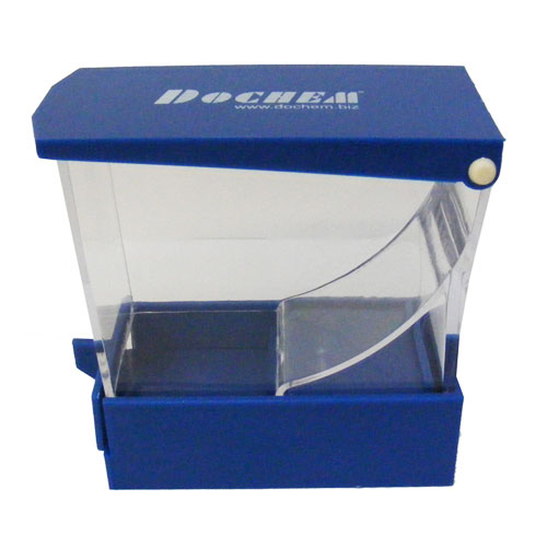 Cotton Roll Dispenser Blue Plastic with Drawer