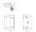 Polaris Retro-Fit Soft Close Hinge - Wall to Glass