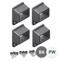 38 x 25mm Raked Bracket + Tek Screws (4 Pack) - Basalt and Pearl White