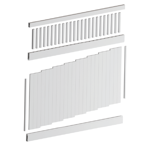 East Hampton PVC Fence Panel Kit - 2388W x 1800H