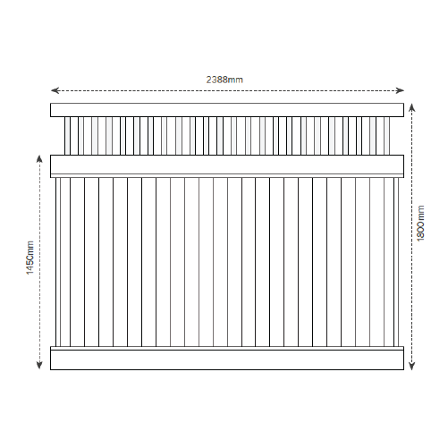 East Hampton PVC Fence Panel Kit - 2388W x 1800H