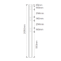 Rural PVC Fence - Inline Post 2050mm