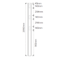 Rural PVC Fence - End Post 2050mm