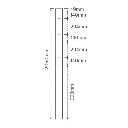 Rural PVC Fence - Gate Post 2050mm Oxworks