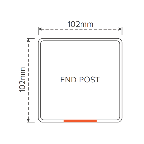 Picket PVC - End Post 1850mm