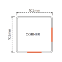 Picket PVC - Corner Post 1850mm