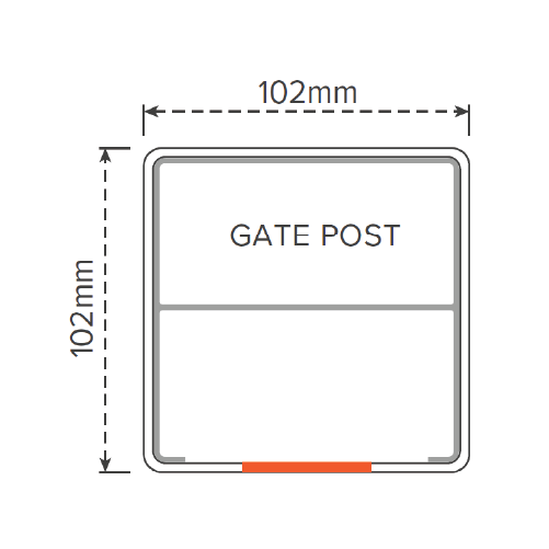 Picket PVC - Gate Post 1850mm