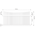 Melville Picket PVC Fence Panel Kit - 2388W x 1200H