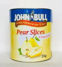 John Bull Pear Slices in Juice A10 (PRSNJ/3A)