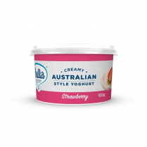 Bulla Australian Style Yoghurt Strawberry 24 x 100ml