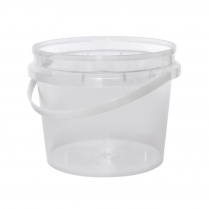 1L Secure Food Storage Bucket with Handle Clear