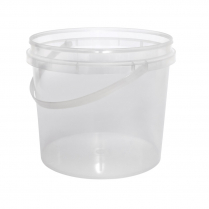 2L Secure Food Storage Bucket with Handle Clear