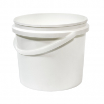 2L Secure Food Storage Bucket with Handle White
