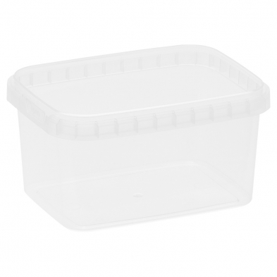 Tamper proof secure small rectangular container 425mL