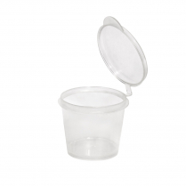 1oz/35mL Small Plastic Hinged Lid Portion Cup