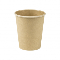 8oz/245mL Small Compostable Coffee Cup Brown Raw