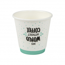 8oz/245mL Squat Double Wall Coffee Cup Quotes