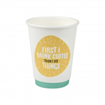 12oz/365mL Regular Double Wall Coffee Cup Quotes