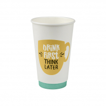 16oz/475mL Large Double Wall Coffee Cup Quotes