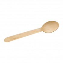 Compostable Wooden Cutlery Dessert Spoon