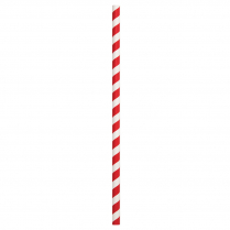 8mm Jumbo Paper Straw Red & White Stripe