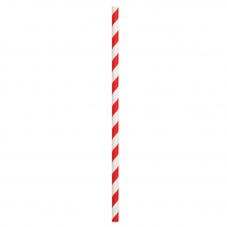 Regular Paper Straw Red & White Stripe
