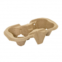 2 Cup Compostable Drink Tray