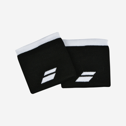 BABOLAT LOGO WRISTBAND 2PK BLACK/WHITE