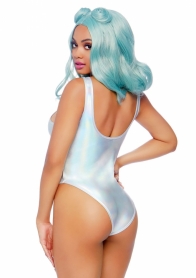 HOLOGRAPHIC METALLIC SPANDEX BODYSUIT