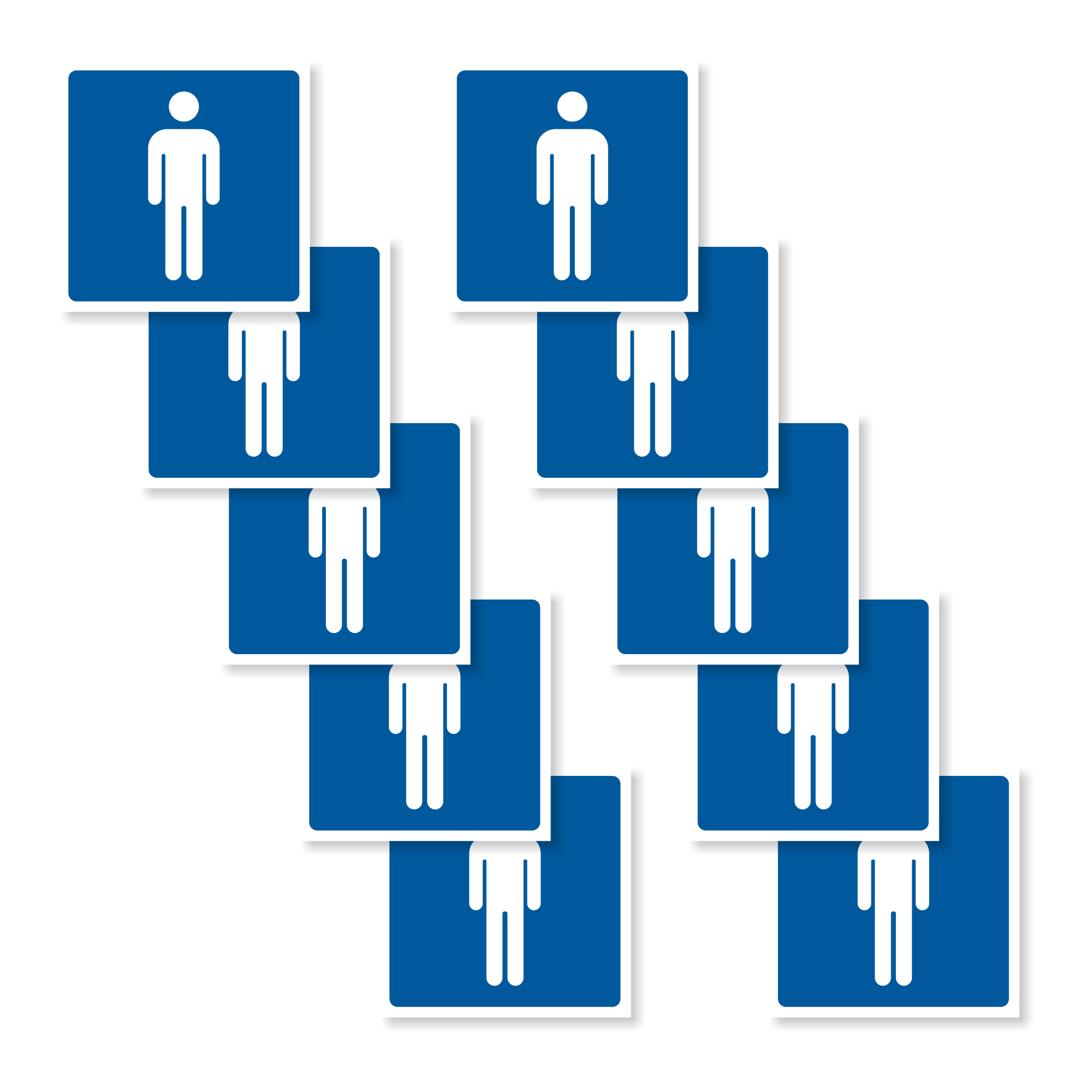 Male Toilet Sticker 10Pack