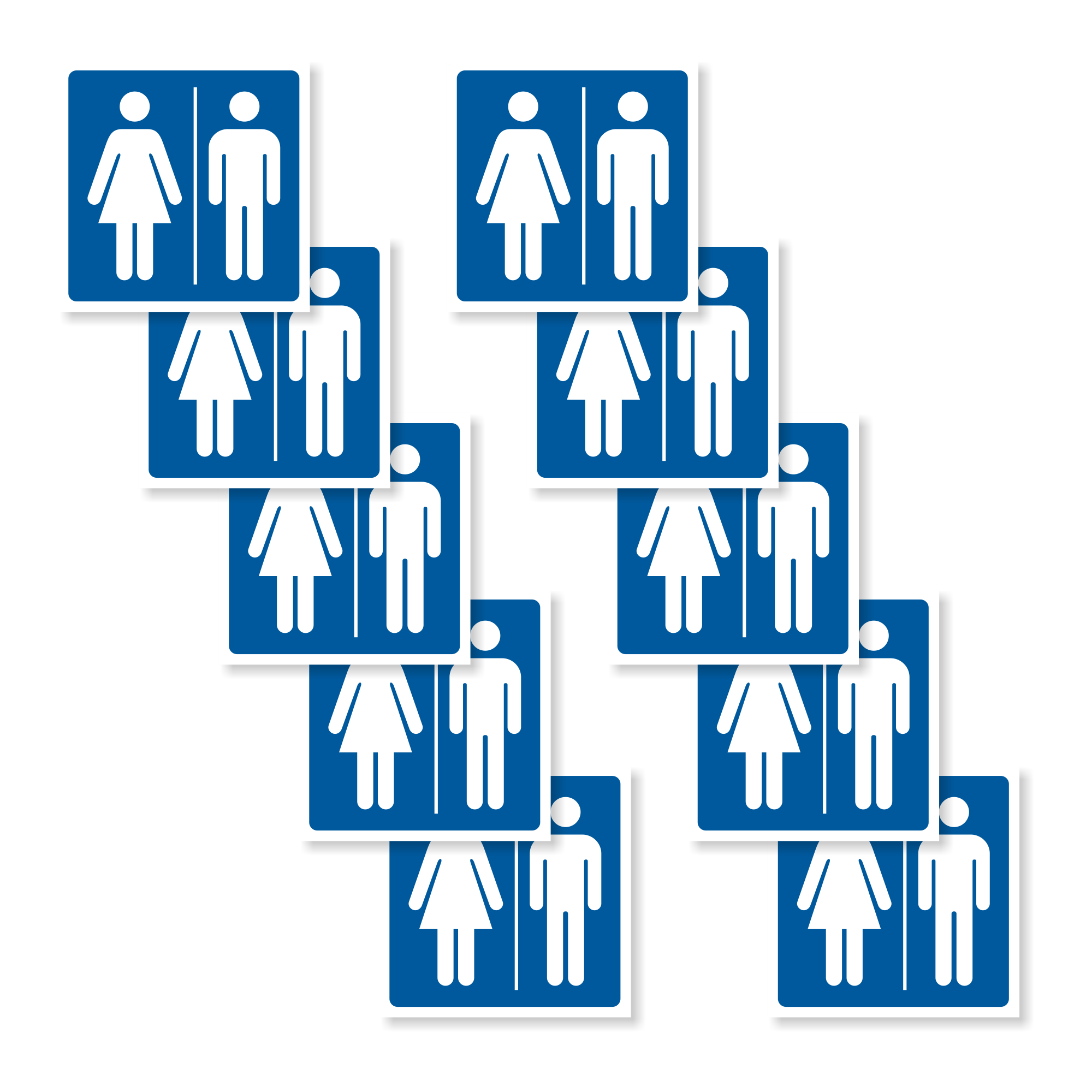 Unisex Toilet Sticker 10Pack