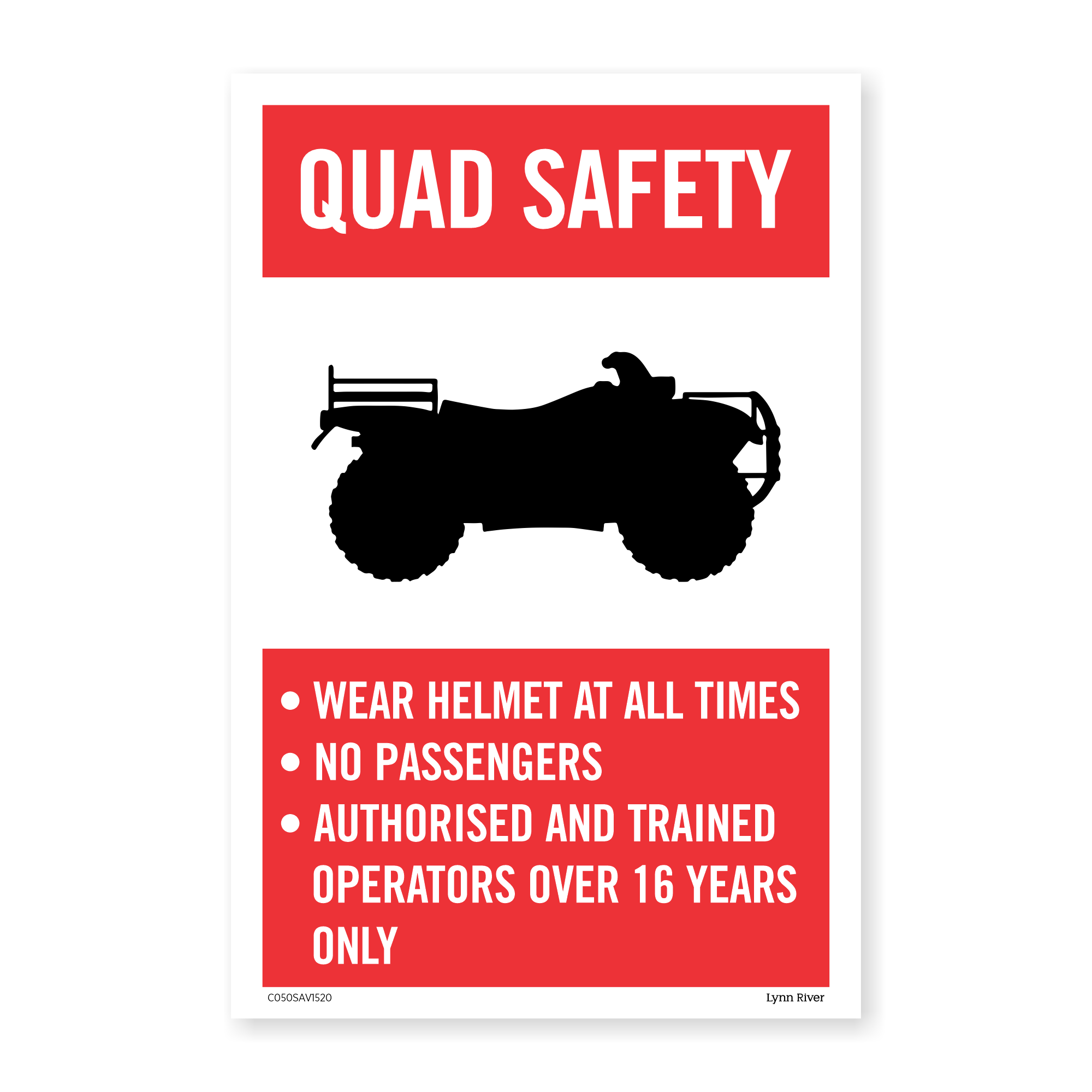 Quad Bike Safety Rules Sticker
