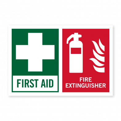 Fire Extinguisher & First Aid Sticker