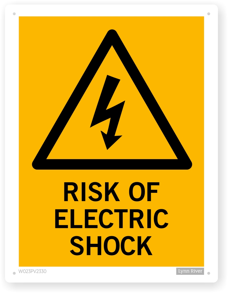 Electric Shock Risk Hazard Sign