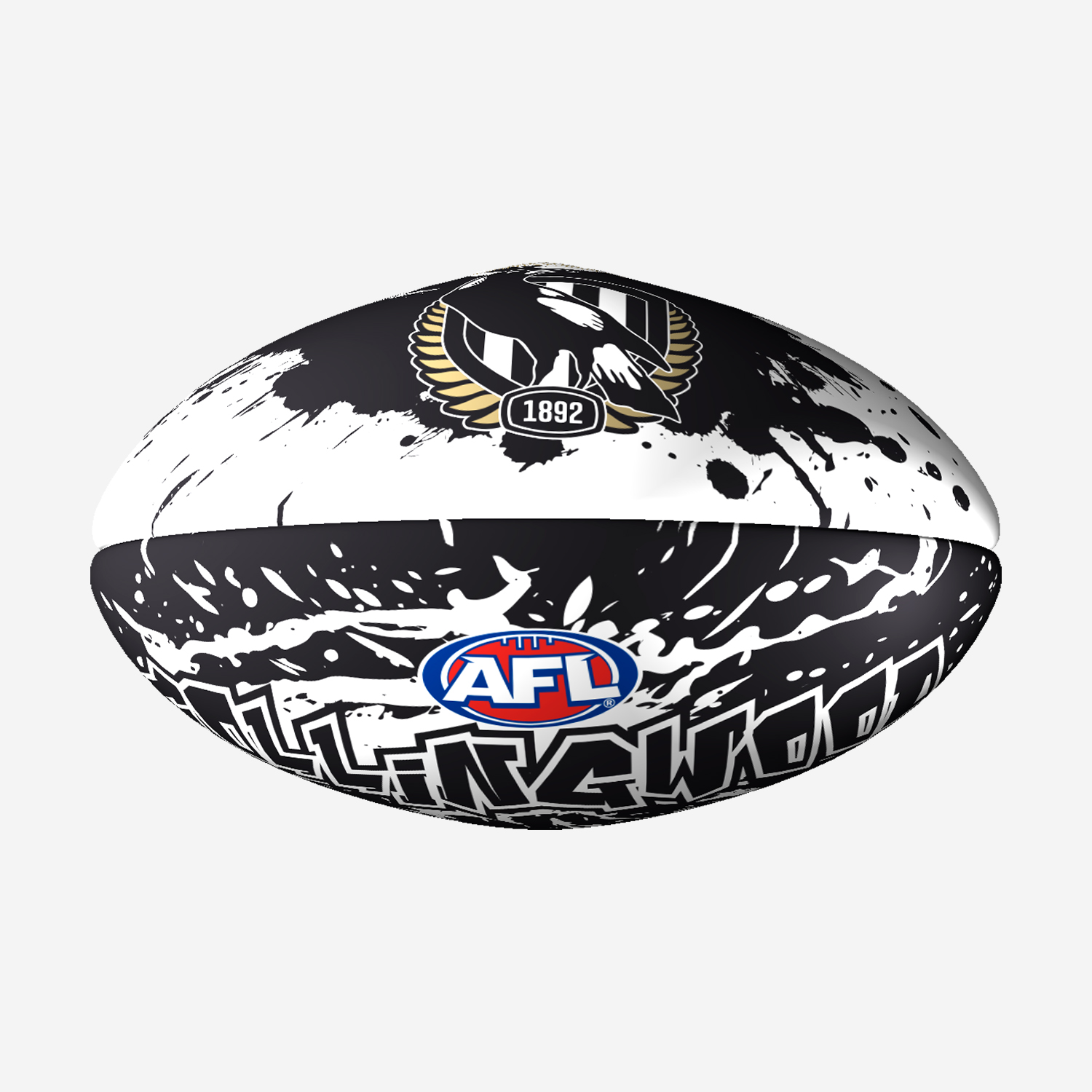 COLLINGWOOD MAGPIES AFL SPLASH SOFT TOUCH FOOTBALL SIZE 1