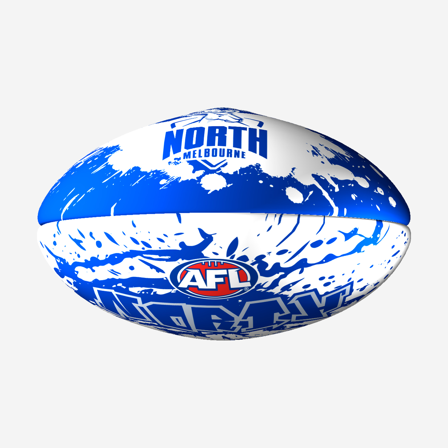 NORTH MELBOURNE AFL SPLASH SOFT TOUCH FOOTBALL SIZE 1