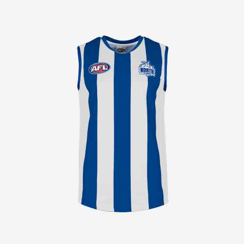 NORTH MELBOURNE KANGAROOS  AFL REPLICA YOUTH GUERNSEY
