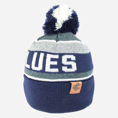 Carlton Blues Youth Kids Pom Pom Beanie