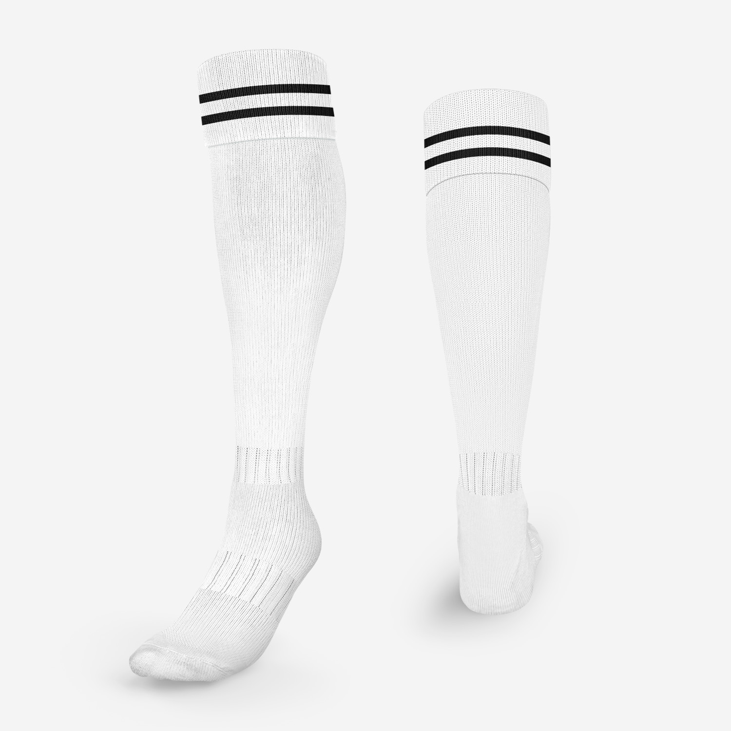 White/2 Black SS Football Socks