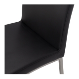 Bristol Chair PU Black w/Stainless